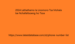 2024 Lethathamo la Linomoro Tsa Mohala tse Nchafalitsoeng ho Tsoa 2