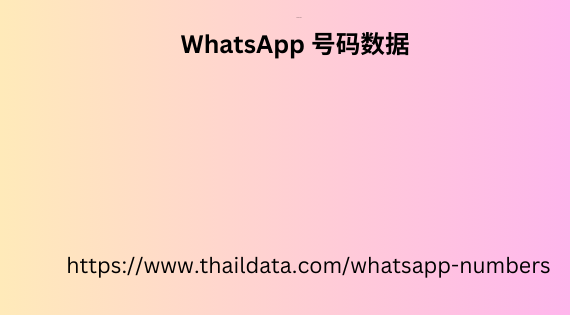 WhatsApp 号码数据