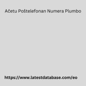 Aĉetu Poŝtelefonan Numera Plumbo 