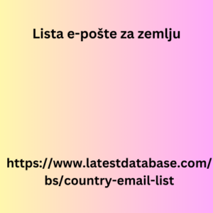 Lista e-pošte za zemlju