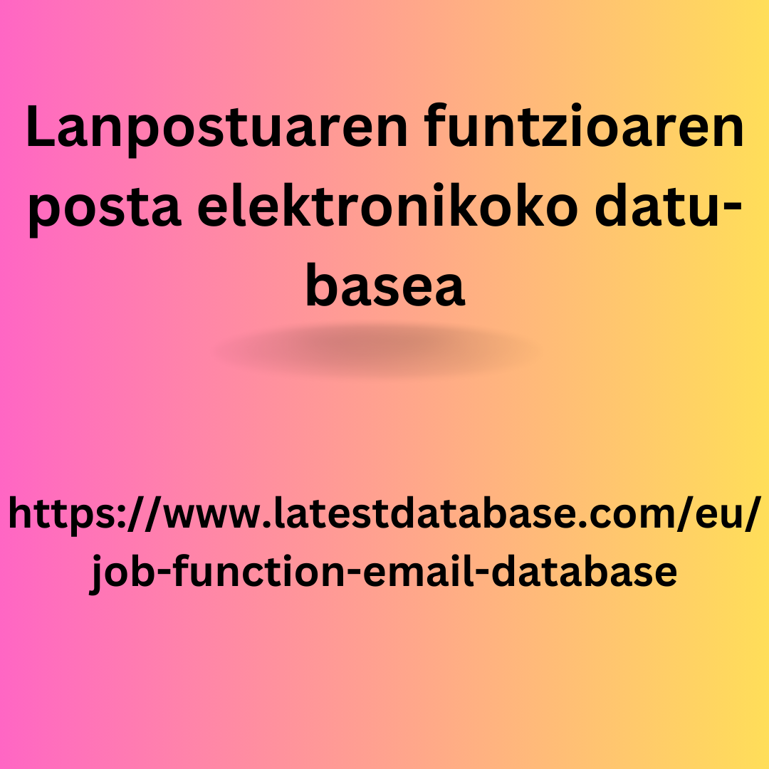 Lanpostuaren funtzioaren posta elektronikoko datu-basea