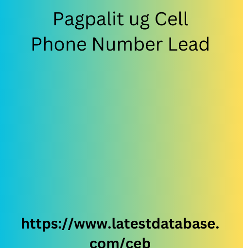 Pagpalit ug Cell Phone Number Lead