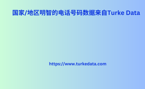 国家地区明智的电话号码数据来自Turke Data